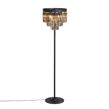 Торшер Vitaluce V5154 V5154-1/6+3P Цвет арматуры черный Цвет плафонов янтарный