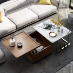 Дизайнерский журнальный столик LaLume-AP00119 Комплект с квадратным журнальным столиком от ImperiumLoft