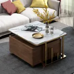 Дизайнерский журнальный столик LaLume-AP00119 Комплект с квадратным журнальным столиком от ImperiumLoft