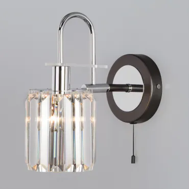 Настенный светильник с хрусталем 70090/1 графит Настенный светильник с хрусталем 70090/1 графит