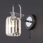 Бра Eurosvet Tenia 70090/1 графит Цвет арматуры хром Цвет плафонов прозрачный от ImperiumLoft