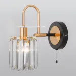 Бра Eurosvet Tenia 70090/1 черный Цвет арматуры золото Цвет плафонов прозрачный от ImperiumLoft