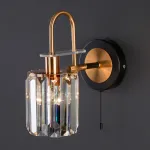 Бра Eurosvet Tenia 70090/1 черный Цвет арматуры золото Цвет плафонов прозрачный от ImperiumLoft