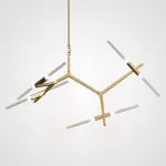 Подвесная люстра Агнес Chandelier Summer 8 Gold