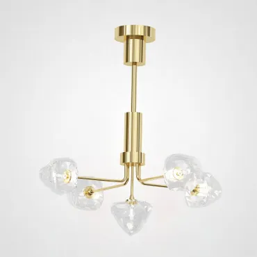 Люстра на штанге ICE 5 lamps Gold