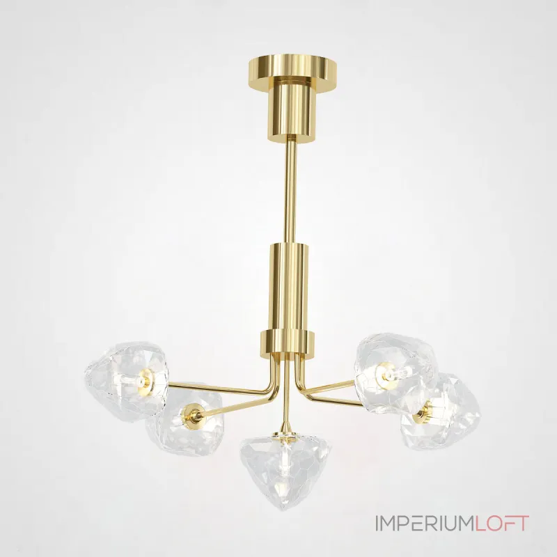Люстра на штанге ICE 5 lamps Gold от ImperiumLoft Люстра на штанге ICE 5 lamps Gold от ImperiumLoft
