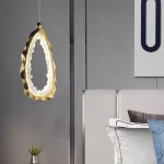 Подвесной светодиодный светильник с латунным кольцевым корпусом оригинальной формы IVALD ONE от ImperiumLoft