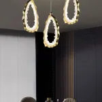 Подвесной светодиодный светильник с латунным кольцевым корпусом оригинальной формы IVALD ONE от ImperiumLoft