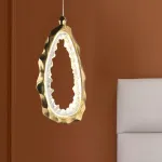 Подвесной светодиодный светильник с латунным кольцевым корпусом оригинальной формы IVALD ONE от ImperiumLoft