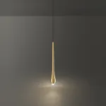 Светодиодный подвесной светильник с каплевидным латунным корпусом JURIS BRASS от ImperiumLoft