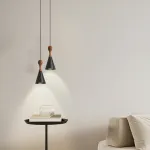 Серия светильников с коническим корпусом из латуни и дерева TINTIN Black от ImperiumLoft