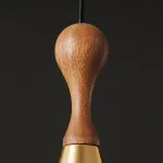 Серия светильников с коническим корпусом из латуни и дерева TINTIN Black от ImperiumLoft