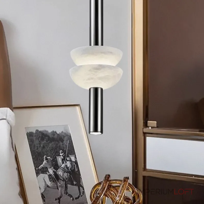 Подвесной светильник удлиненной формы с рассеивателями из мрамора TENGEL от ImperiumLoft