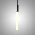 Серия подвесных светильников в виде светодиодных стержней на цилиндрическом основании из латуни TOSSENE Black от ImperiumLoft