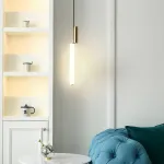 Серия подвесных светильников в виде светодиодных стержней на цилиндрическом основании из латуни TOSSENE H60 от ImperiumLoft