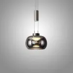 Подвесной светодиодный светильник с плафоном из дымчатого стекла и свободной регулировкой высоты HARTMUT A L1 от ImperiumLoft