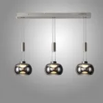 Подвесной светодиодный светильник с плафоном из дымчатого стекла и свободной регулировкой высоты HARTMUT A L3 от ImperiumLoft