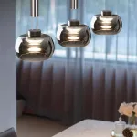 Подвесной светодиодный светильник с плафоном из дымчатого стекла и свободной регулировкой высоты HARTMUT A L3 от ImperiumLoft