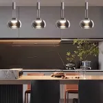 Подвесной светодиодный светильник с плафоном из дымчатого стекла и свободной регулировкой высоты HARTMUT A L3 от ImperiumLoft