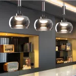 Подвесной светодиодный светильник с плафоном из дымчатого стекла и свободной регулировкой высоты HARTMUT A L3 от ImperiumLoft