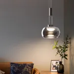 Подвесной светодиодный светильник с плафоном из дымчатого стекла и свободной регулировкой высоты HARTMUT A L3 от ImperiumLoft