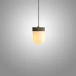 Серия подвесных светильников с округлыми плафонами из натурального алебастра TORVILL Brass от ImperiumLoft