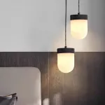 Серия подвесных светильников с округлыми плафонами из натурального алебастра TORVILL Brass от ImperiumLoft