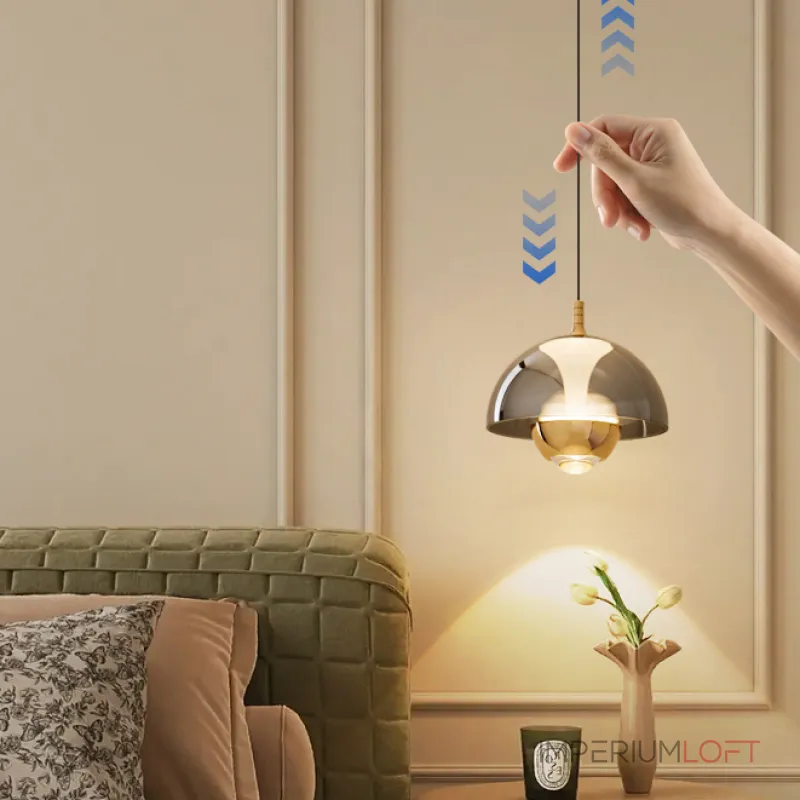 Серия светодиодных подвесных светильников с купольным плафоном и комбинацией рассеянного и направленного сквозь оптическую линзу света HENNEKE BRIGHT Blue от ImperiumLoft