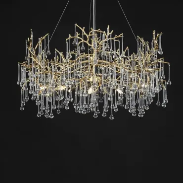 Подвесная люстра WATERDROPS WIDE L100 Gold