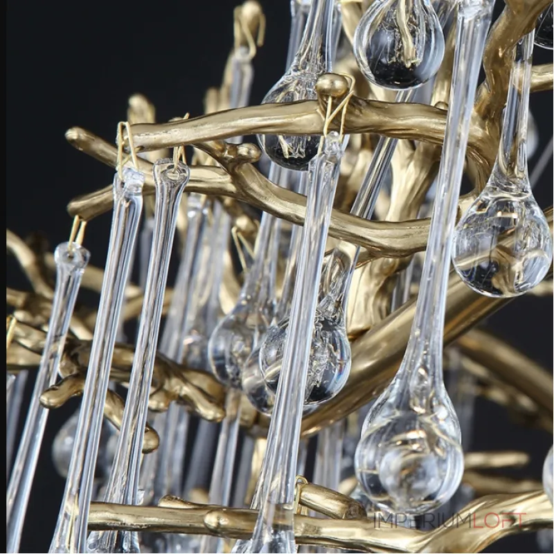 Подвесная люстра WATERDROPS WIDE D135 Gold