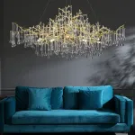 Подвесная люстра WATERDROPS WIDE D135 Gold