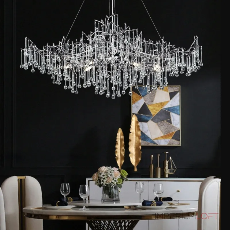 Подвесная люстра WATERDROPS WIDE D135 Gold