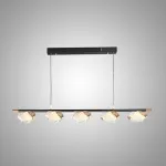 Реечный светильник с плафонами в виде прозрачных листьев с LED подсветкой AUBREY L L120 от ImperiumLoft