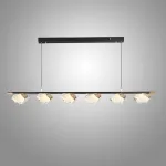 Реечный светильник с плафонами в виде прозрачных листьев с LED подсветкой AUBREY L L130 от ImperiumLoft