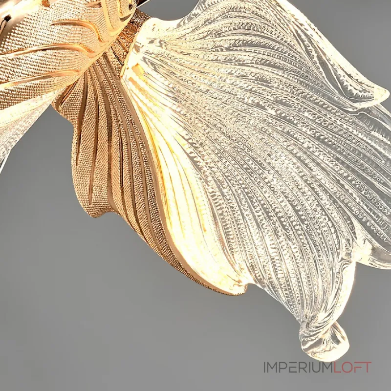 Реечный светильник с плафонами в виде прозрачных листьев с LED подсветкой AUBREY L L100 от ImperiumLoft Реечный светильник с плафонами в виде прозрачных листьев с LED подсветкой AUBREY L L100 от ImperiumLoft