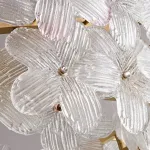 Серия люстр с цветочным декором из прозрачного и окрашенного стекла на кольцевом латунном каркасе TOTTI LUX D80 от ImperiumLoft