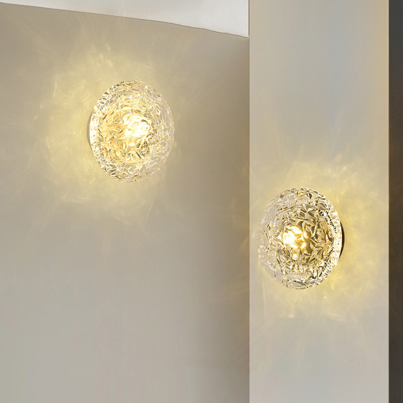 Серия настенных светильников с фактурным прозрачным плафоном RANI White от ImperiumLoft