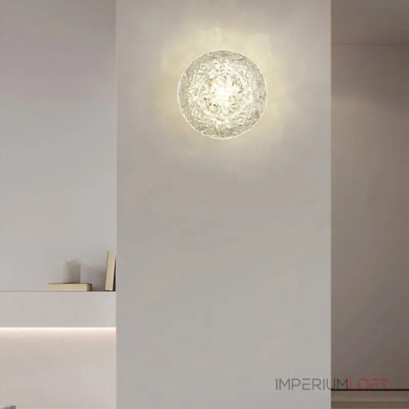 Серия настенных светильников с фактурным прозрачным плафоном RANI White от ImperiumLoft