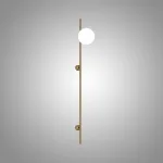 Серия настенных светильников с белыми шарообразными плафонами на высокой стойке OHLA L1 Brass от ImperiumLoft