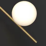 Серия настенных светильников с белыми шарообразными плафонами на высокой стойке OHLA L1 Black от ImperiumLoft