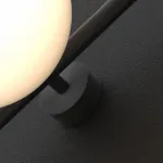 Серия настенных светильников с белыми шарообразными плафонами на высокой стойке OHLA L1 Black от ImperiumLoft