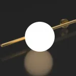 Серия настенных светильников с белыми шарообразными плафонами на высокой стойке OHLA L1 Black от ImperiumLoft