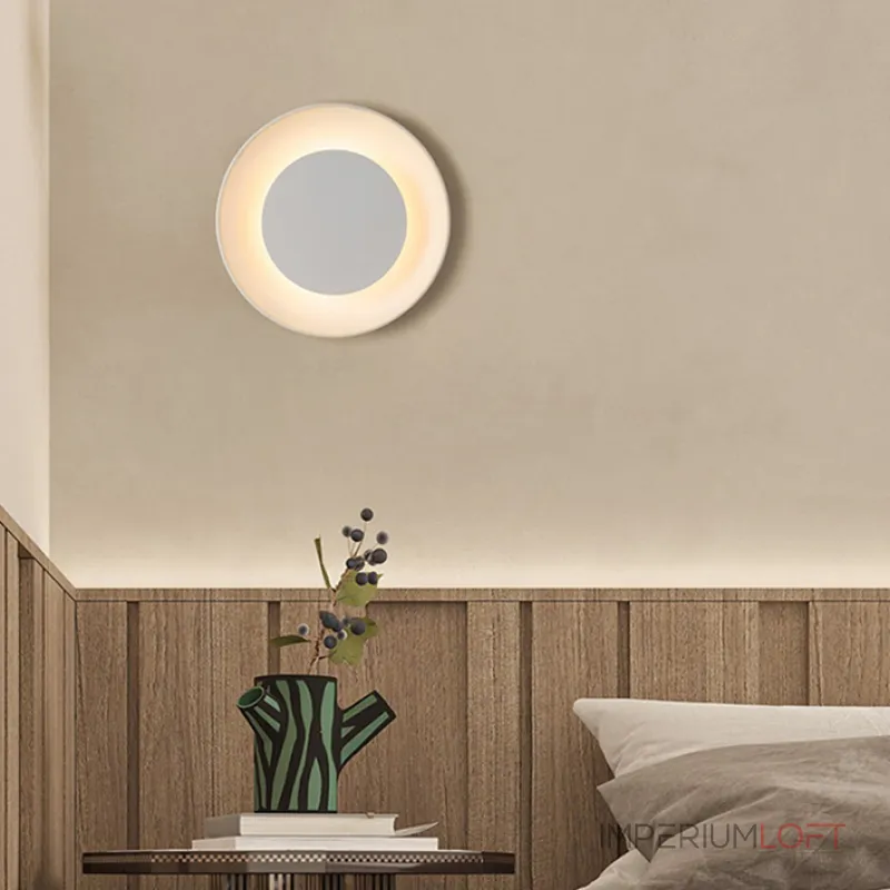 Серия светодиодных настенных светильников белого цвета в скандинавском стиле AIS D38 4000К от ImperiumLoft