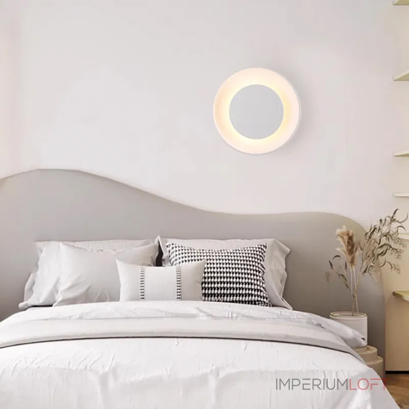 Серия светодиодных настенных светильников белого цвета в скандинавском стиле AIS D38 4000К от ImperiumLoft