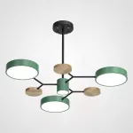 Люстра на штанге MEADE 4 lamps Green от ImperiumLoft