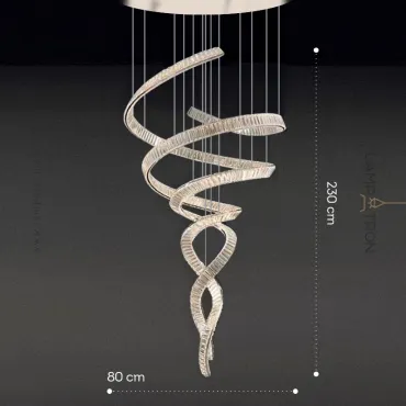 Подвесная люстра BERTOLDA SPIRAL D80 Silver