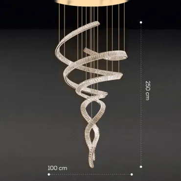 Подвесная люстра BERTOLDA SPIRAL D100 Gold