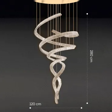 Подвесная люстра BERTOLDA SPIRAL D120 Gold