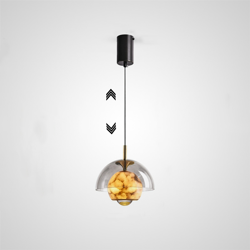 Серия подвесных светильников со стеклянным куполом и шарообразным плафоном из натурального мрамора с точечным источником света HENNEKE MARBLE Natural Marble с лифтом от ImperiumLoft Серия подвесных светильников со стеклянным куполом и шарообразным плафоном из натурального мрамора с точечным источником света HENNEKE MARBLE Natural Marble с лифтом от ImperiumLoft