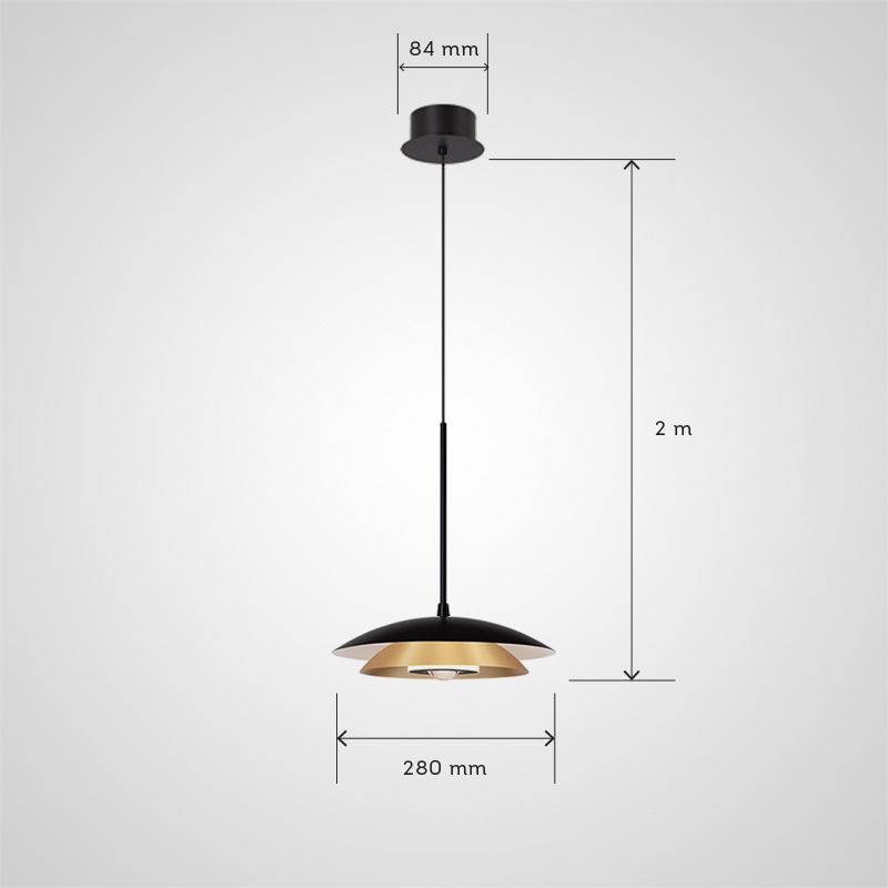 Серия светодиодных подвесных светильников с двойным купольным плафоном и линзированным источником света TERRY D28 от ImperiumLoft